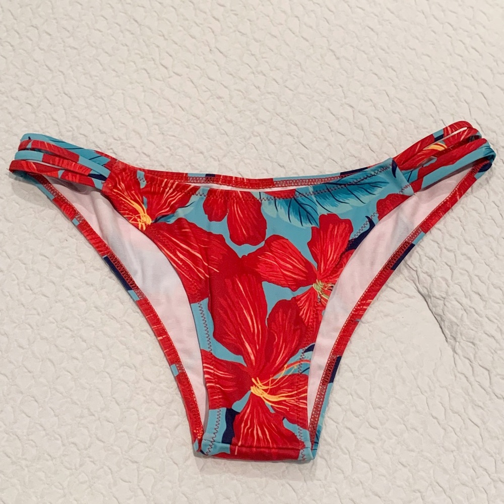 🏷️ NEW Floral Hibiscus Bikini Bottom Large L